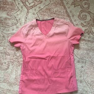 Koi Pink Ombre Short Sleeve Top And Bottom
